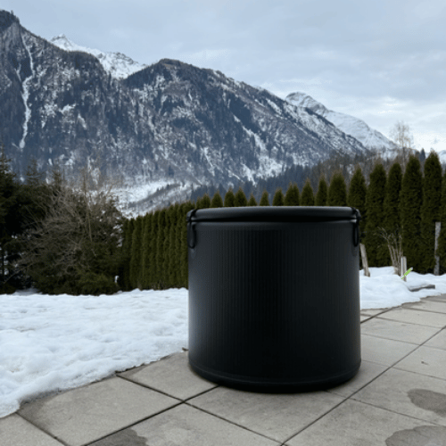 FrostDip Barrel Rigid Cold Plunge Tub, High-Pressure Drop-Stitch, 480L